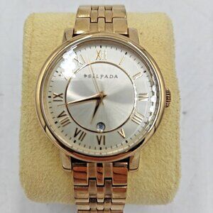 Silpada Watch Womens Gold Toned Stainless Steel Water Resistant EUC NEW BATTERY